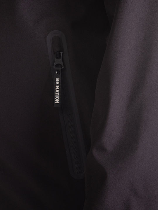Χειμωνιάτικο Μπουφάν Softshell Αδιάβροχο και Αντιανεμικό Μαύρο
