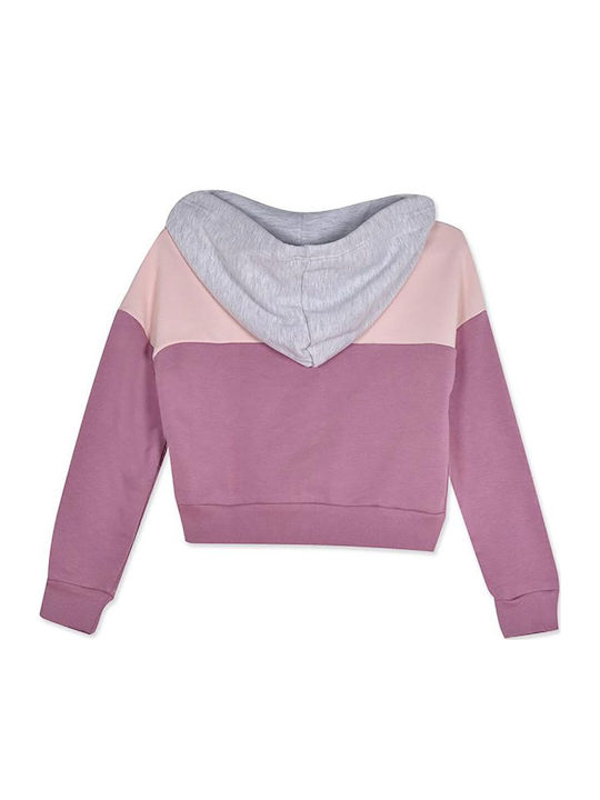 BodyTalk Kids Sweatshirt Cropped with Hood Pink