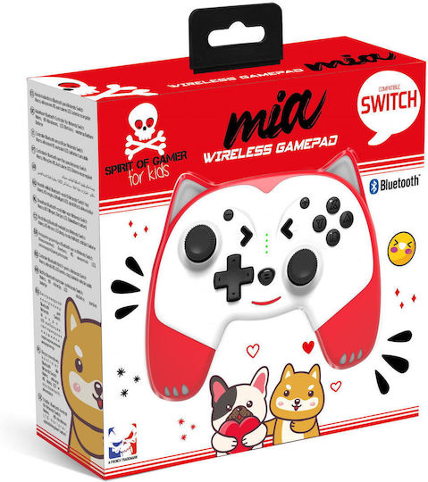Spirit of Gamer MIA Ασύρματο Gamepad για Switch Κόκκινο