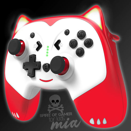 Spirit of Gamer MIA Ασύρματο Gamepad για Switch Κόκκινο