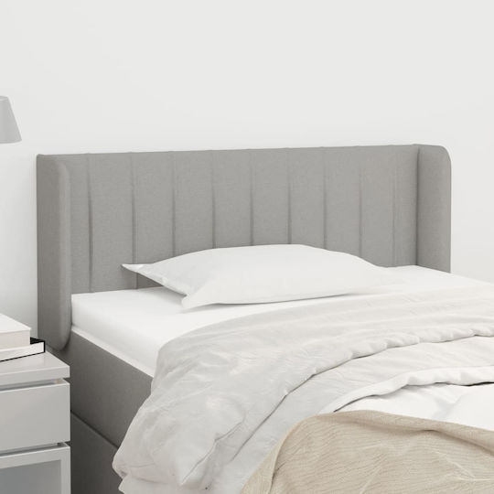 vidaXL Fabric Bed Headboard Light Gray 103x88cm