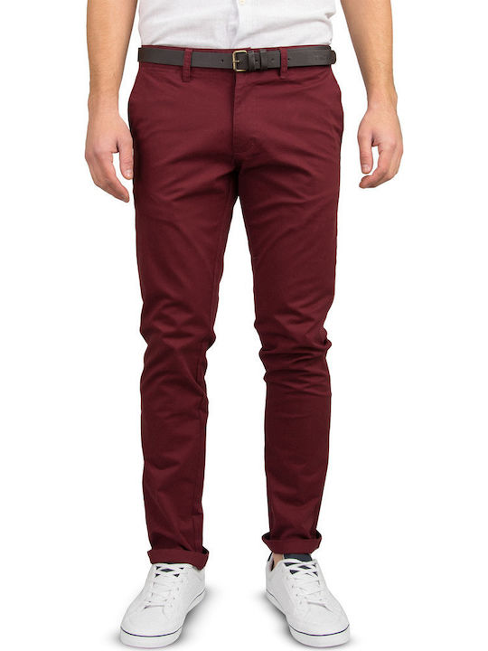 Victory Misha Men's Trousers Chino Burgundy