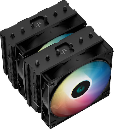 Deepcool AG620 BK ARGB Ψύκτρα Επεξεργαστή Διπλού Ανεμιστήρα για Socket AM4/AM5/1200/115x/1700