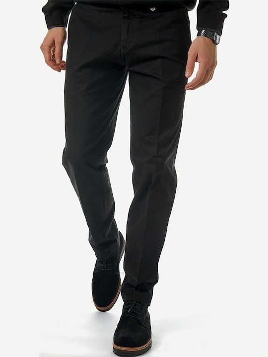 Trousers Chino Elastic in Regular Fit Black