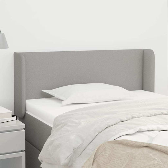 vidaXL Fabric Bed Headboard Light Gray 103x88cm