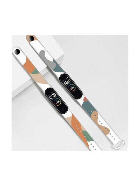 Hurtel Moro Strap Silicone with Pin Camo Black (14) (Mi Smart Band 5/Mi Smart Band 6)