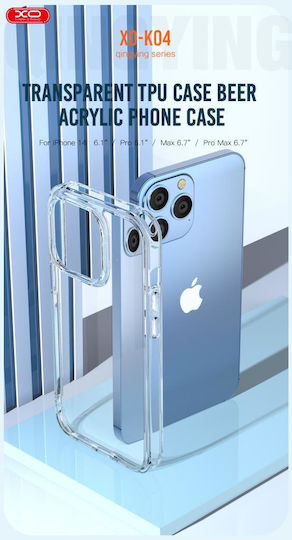 XO K04 Umschlag Rückseite Silikon Transparent (iPhone 14 Pro Max)