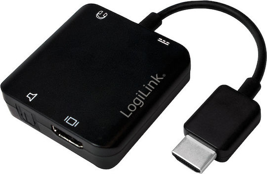 LogiLink Μετατροπέας HDMI male σε 3.5mm / HDMI / Toslink female 1τμχ CV0106