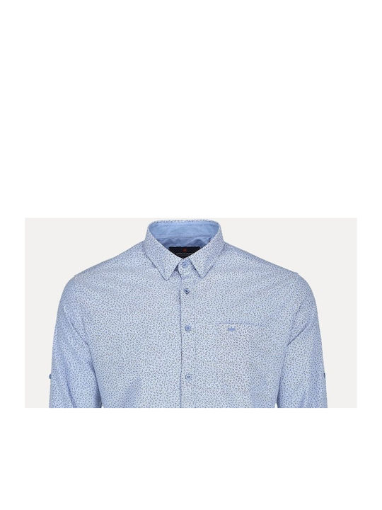 Volcano K-NEFRET Men's shirt with subtle prints - Blue