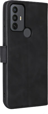 Skin Leather Wallet Black (TCL 306 / 305 / 30 SE / 30E)