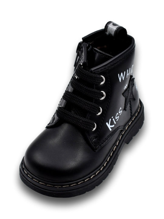 Kids Boots with Zipper Black