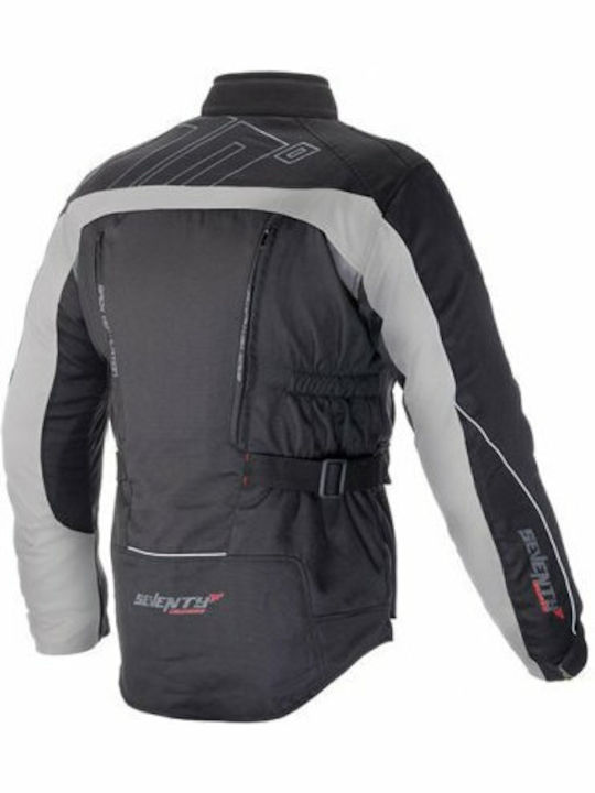 Seventy Degrees SD-JT41 Herren Motorradjacke 4 Jahreszeiten Wasserdicht Black/Grey