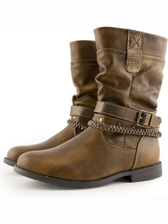 BBS Kids Boots with Zipper Brown