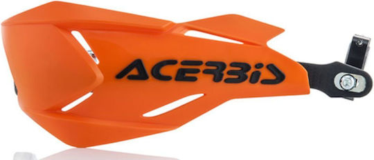 Acerbis Motorcycle Protective Hand Guards X-Factory Protective Handguards Orange/Black in Orange Colour