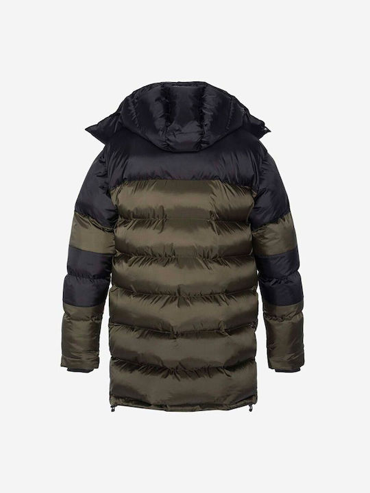 SCHOTT LONG PUFFER ΜΠΟΥΦΑΝ ONTARIO-BLACK/KHAKI