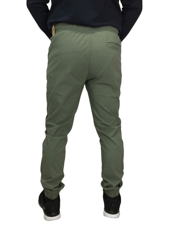 Double Men's Sweatpants with Rubber Khaki