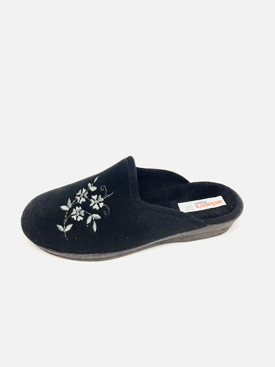 Adam's Shoes Winter Women's Slippers in Black color