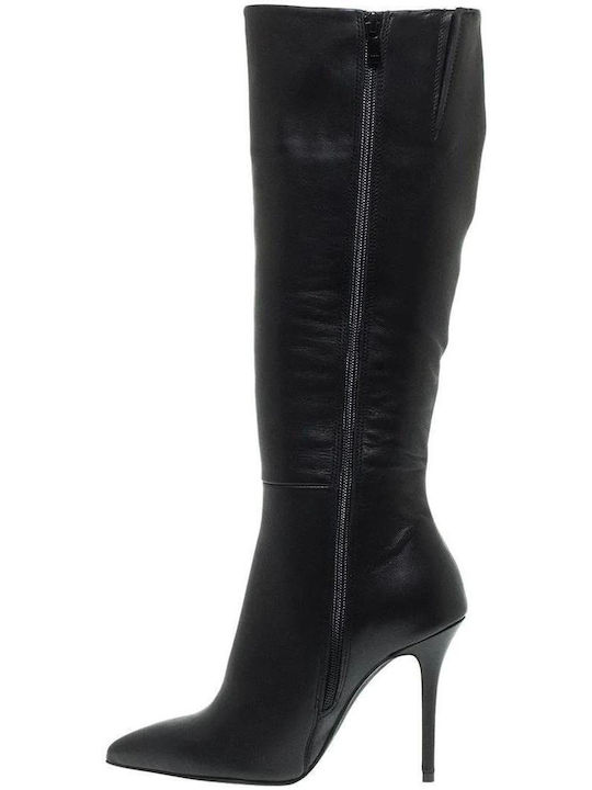 Mourtzi Leder Damenstiefel Schwarz