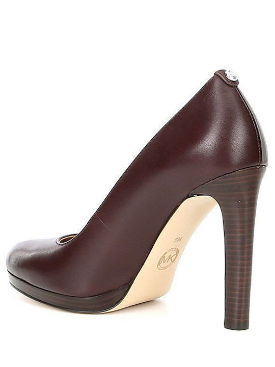 Michael Kors 40F9ETHP2L Leder Pumps Burgundisch