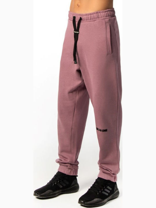Sweatpants with Elastic Lilac / Black