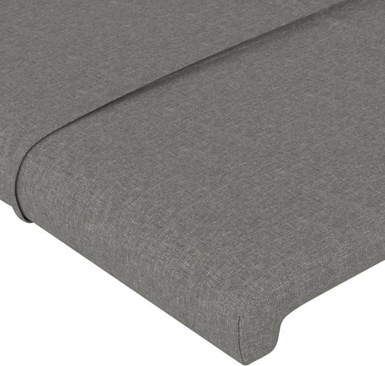 vidaXL Fabric Bed Headboard Dark Gray 103x88cm