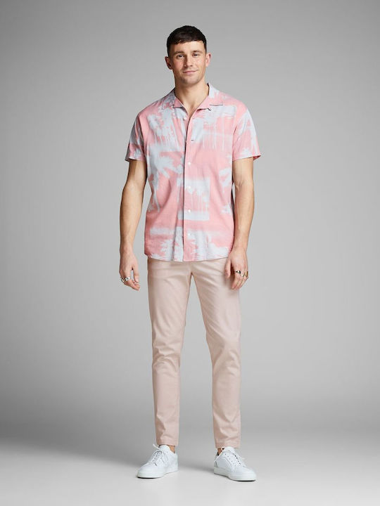 MARCO Pantaloni Chino Elastic cu Croială Slim Roz / Argintiu Peony