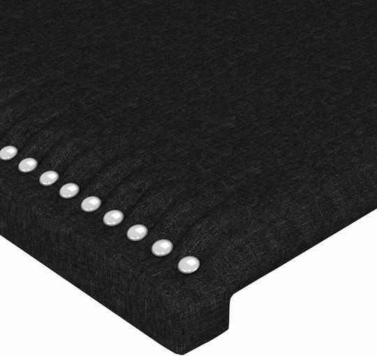 vidaXL Fabric Bed Headboard Black 103x88cm