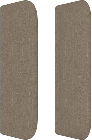 vidaXL Fabric Bed Headboard Taupe 103x88cm