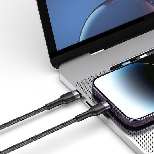 Tech-Protect Ultraboost Braided USB-C to Lightning Cable 30W Black 1m (THP1596)
