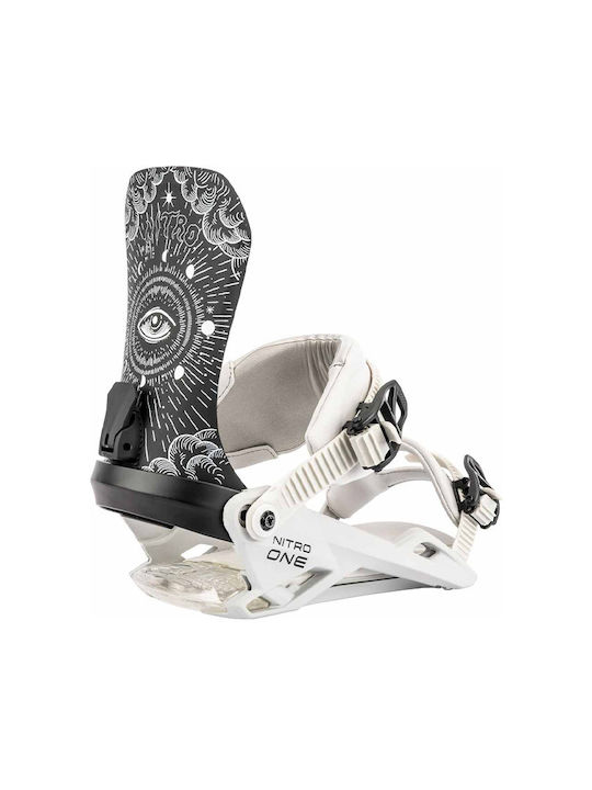 Nitro One All Eyes On Me Ski & Snowboard Bindings White Nitro One All Eyes On Me Ski & Snowboard Bindings White