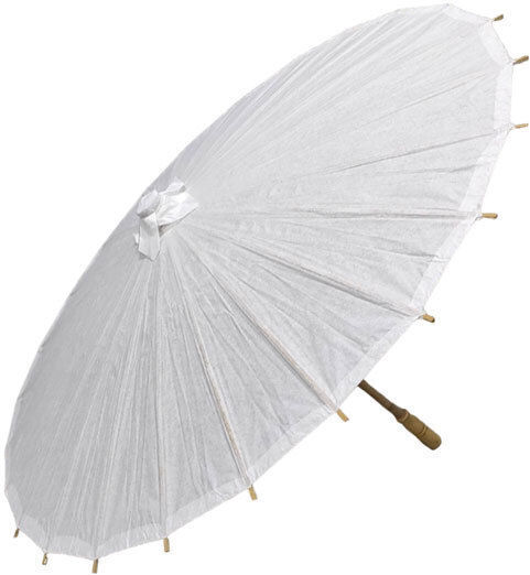 Carnival Umbrella White made of Wood 1pcs