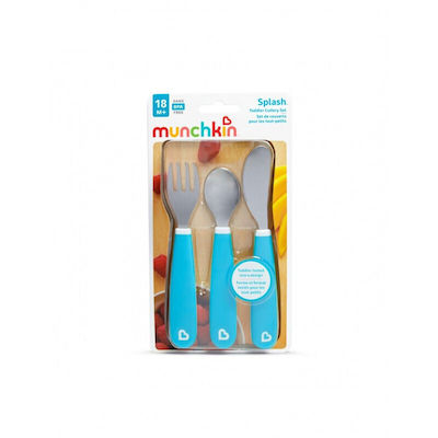 Munchkin Baby Cutlery Set made of Metal for 18+ months Blue 2pcs