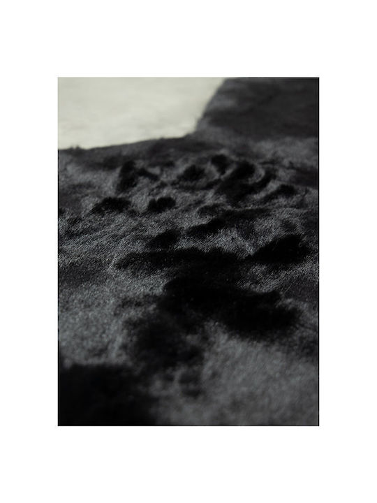 Newplan Puffy Anti-slip Rug Rectangular Shaggy Furry FC9 Black