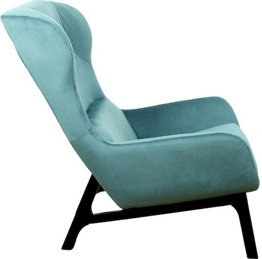 Ohrensessel Samt Petrol 67.5x89x96cm