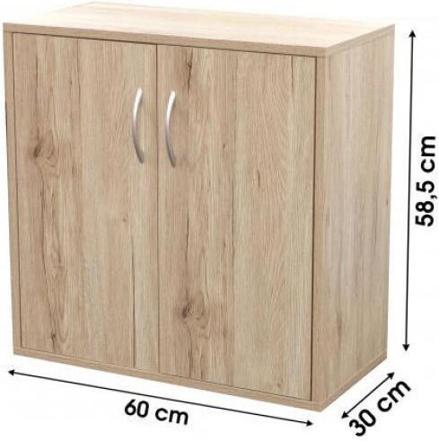 Ξύλινη με 2 Ράφια Καφέ 60x30x60cm AT00036 Ξύλινη με 2 Ράφια Καφέ 60x30x60cm AT00036