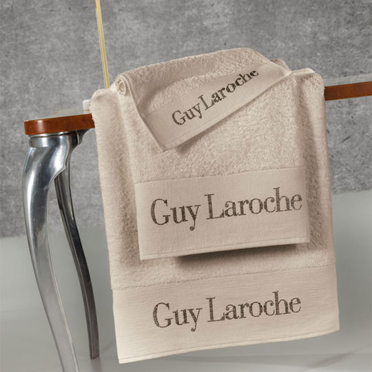 Guy Laroche Σετ Πετσέτες Μπάνιου 3τμχ Futura Natural Βάρους 500gr/m²