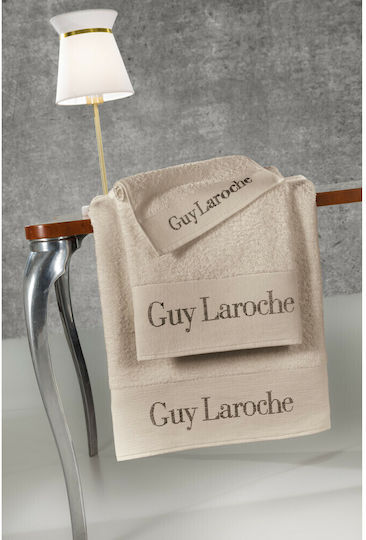 Guy Laroche Σετ Πετσέτες Μπάνιου 3τμχ Futura Natural Βάρους 500gr/m²