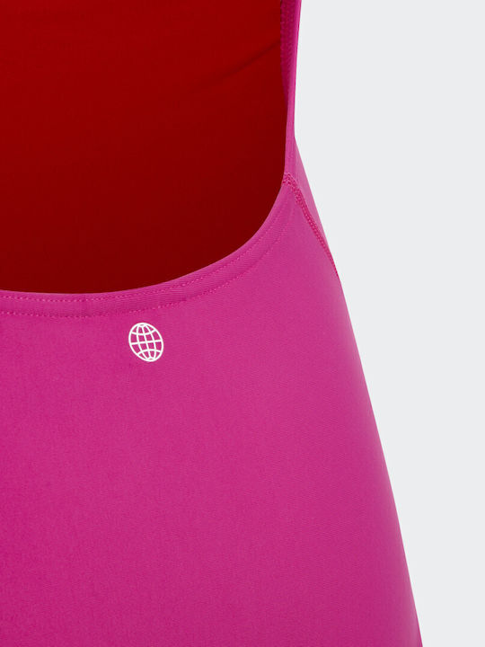 adidas Solid Small Logo Παιδικό Μαγιό Ολόσωμο Φούξια