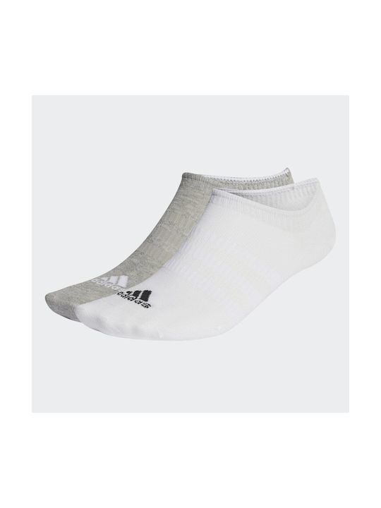 Adidas Thin Light Αθλητικές Κάλτσες Πολύχρωμες 3 Ζεύγη Medium Grey Heather / White / Black