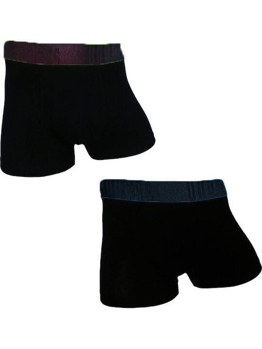 Helios Herren Boxershorts Black / Bordeaux 2Packung