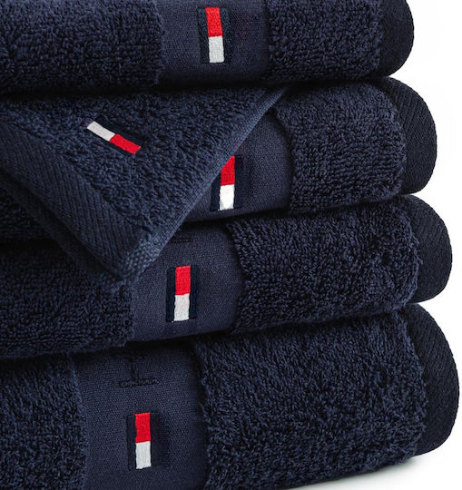 Tommy Hilfiger Πετσέτα Προσώπου Legend 50x100εκ. Navy Βάρους 540gr/m²