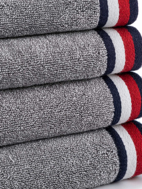 Tommy Hilfiger Bath Towel Teddy 70x140cm Grey Weight 500gr/m²