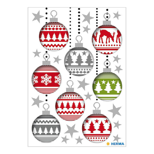 Herma Christmas with Design Balls Stickers