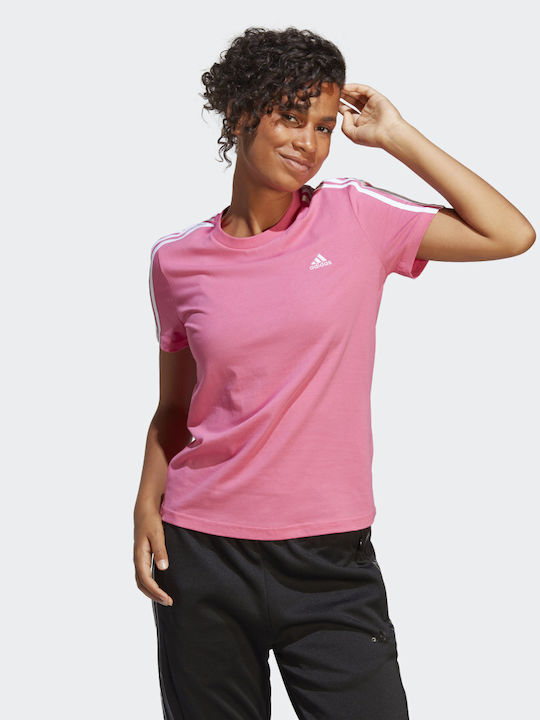 Adidas Loungewear Essentials Γυναικείο Αθλητικό T-shirt Pulse Magenta