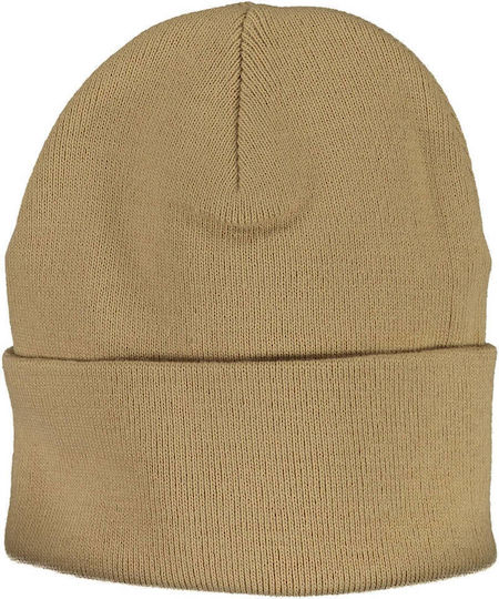 Beanie Beanie with Rib Knit in Beige color