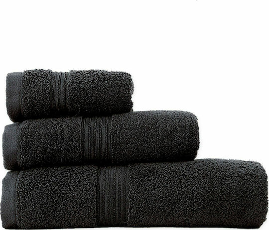 Nef-Nef Homeware Face Bath Towel Aegean 50x100cm Black Weight 500gr/m²