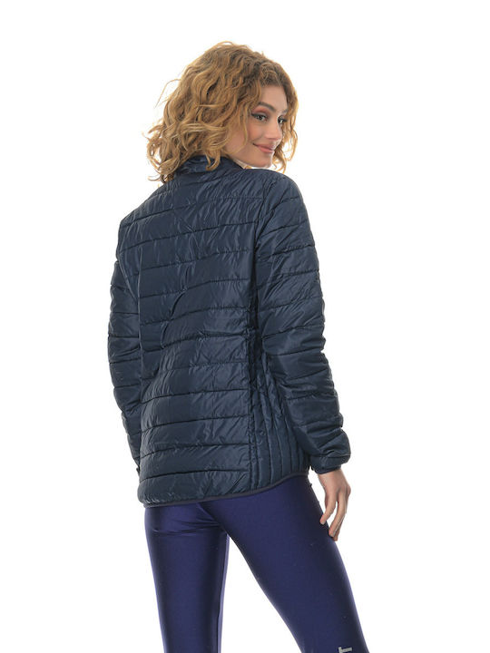 Athlos Sport Filand Women's Short Puffer Jacket for Winter Navy Blue