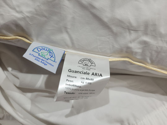 Daunex Aria Μαξιλάρι Ύπνου Πουπουλένιο 50x80cm