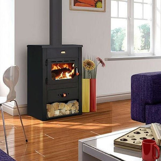 Prity K13 Μεταλλική Ξυλόσομπα 12kW Μαύρη