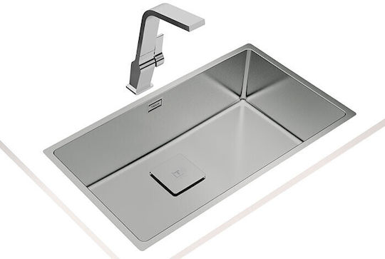 Teka Flexlinea Pureclean RS15 71.40 Υποκαθήμενος Inox Σατινέ Μ75xΠ44cm Ασημί